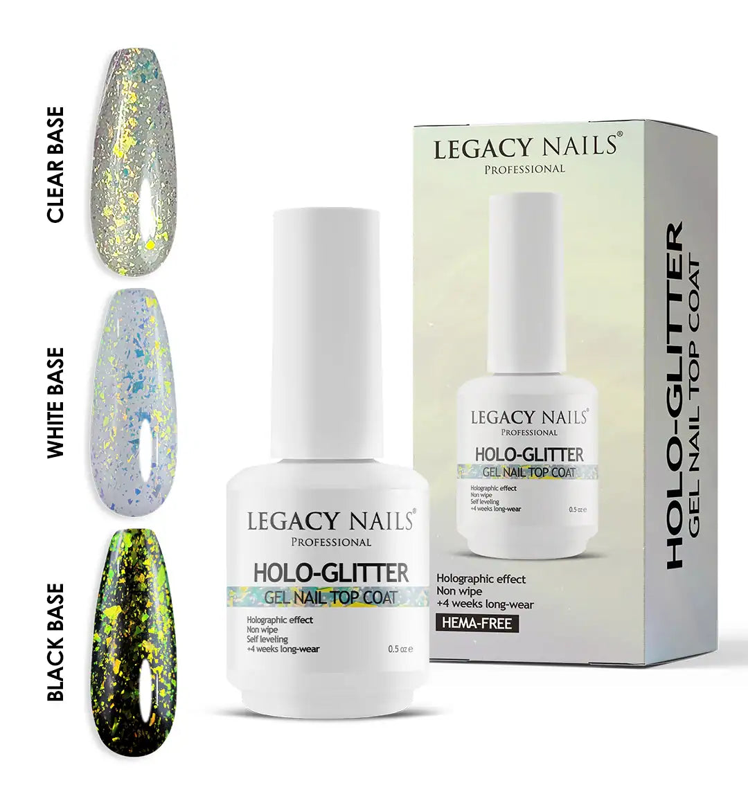 HOLOGLITTER Gel nail top coat