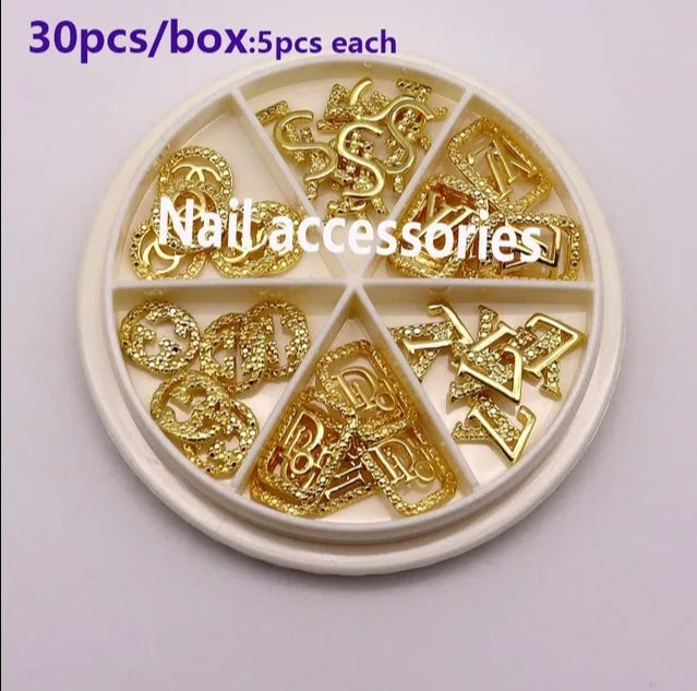 New charms gold 30pcs mix