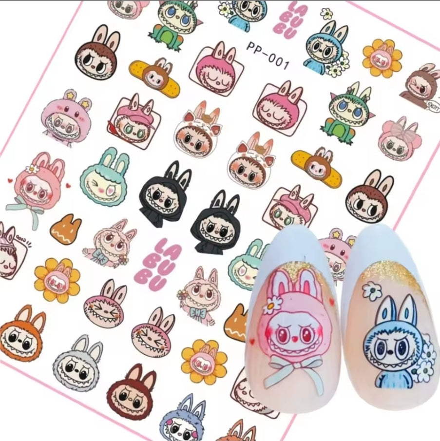LABUBU STICKERS NAILS
