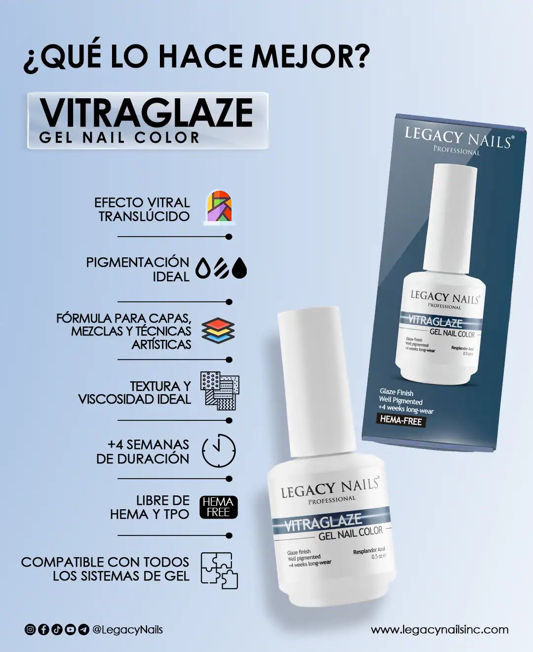 VITRAGLAZE gel nail 6 colors