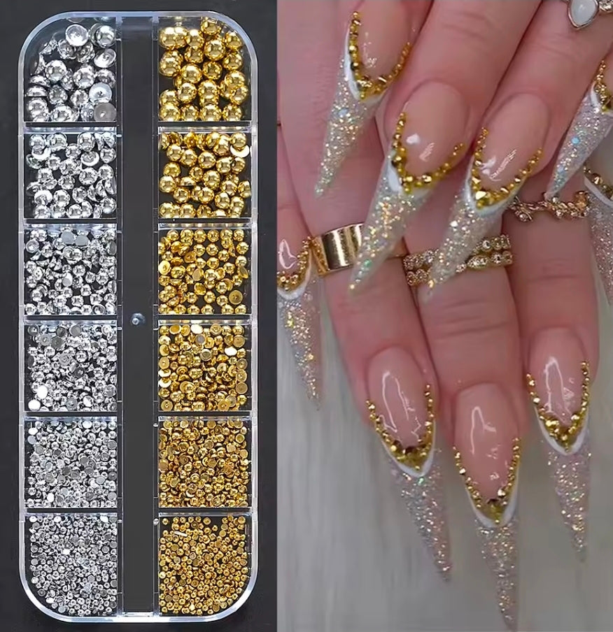 Pearl flat Mix Silver/Gold