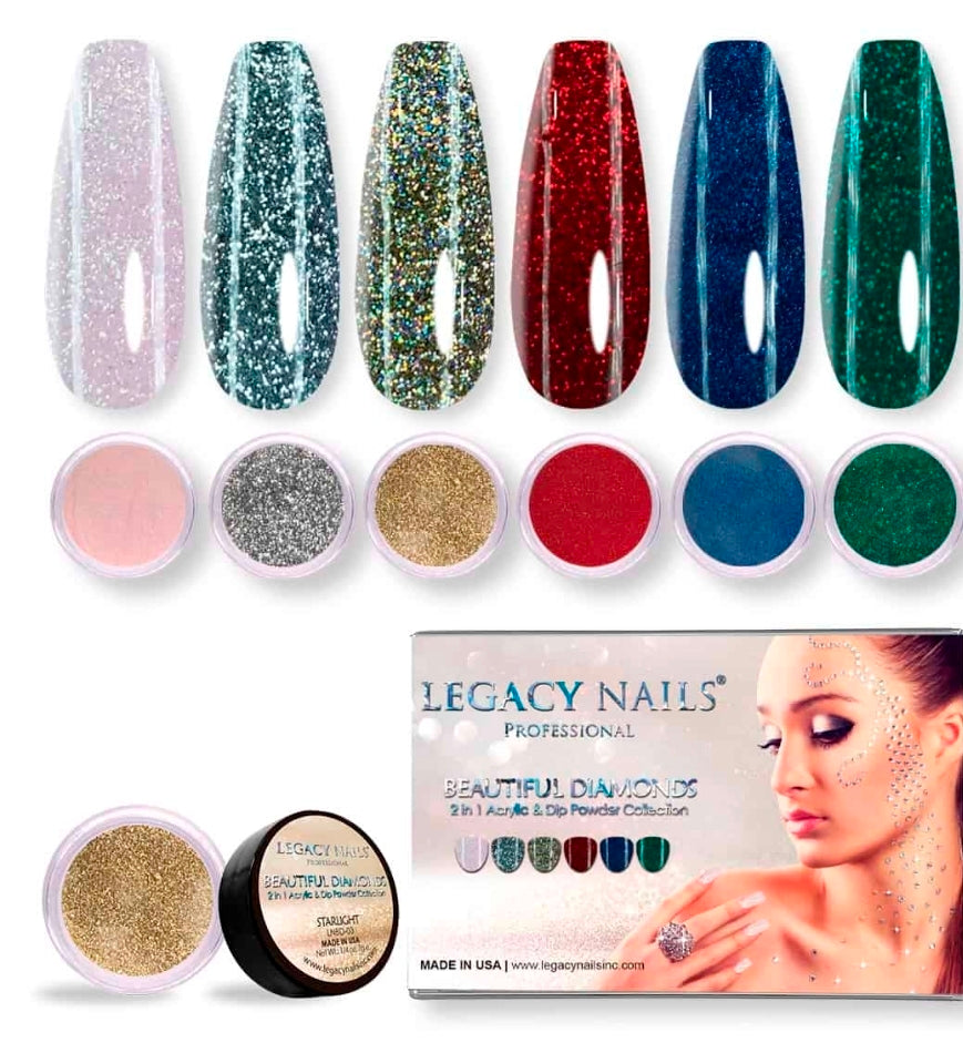 Collection Diamond 6 glitter acrylic colors