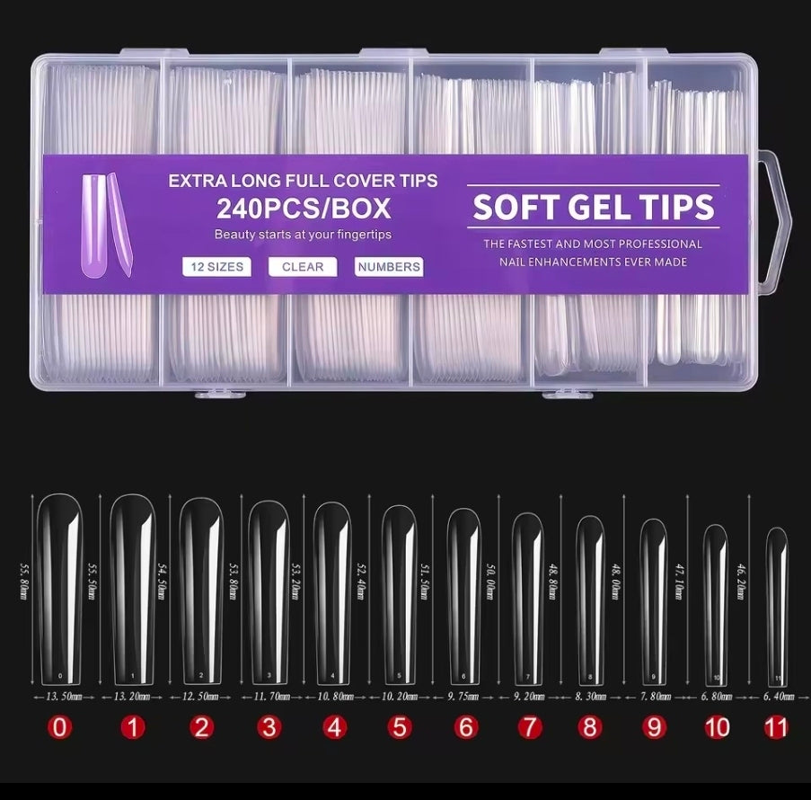 Square press on tips xxl