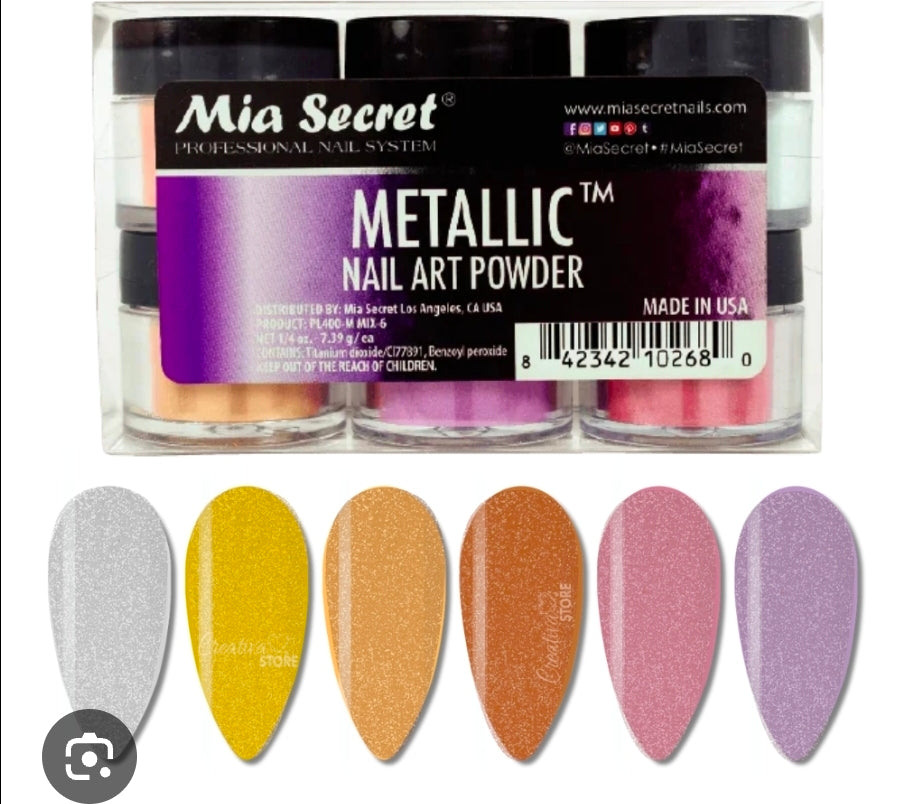 Powder collection 6 pcs " Metalic" Mia Secret