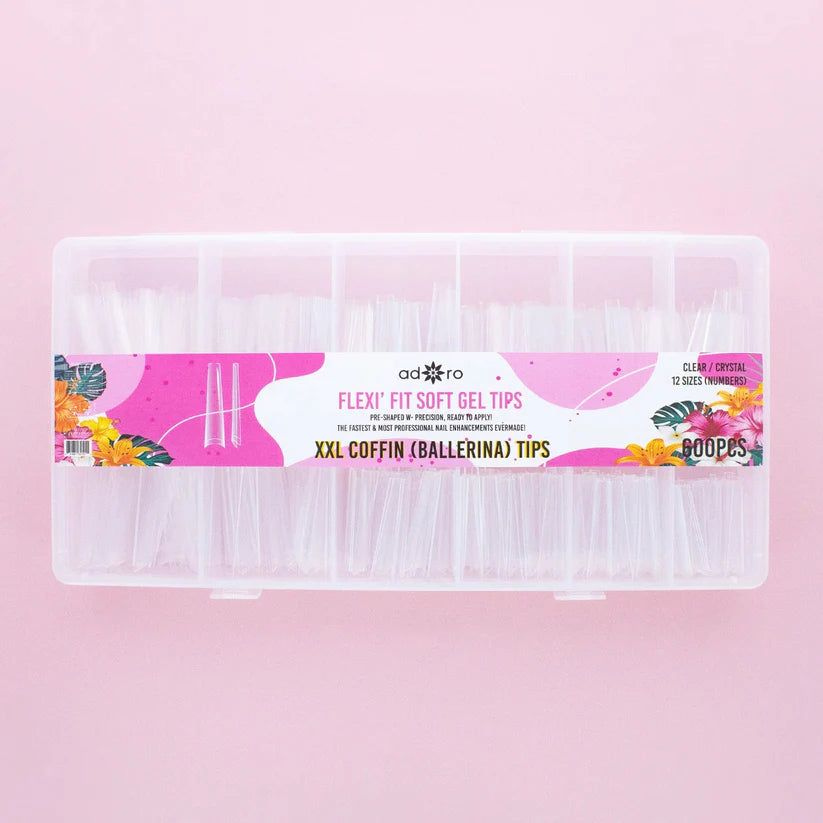 Soft gel tips 500pcs Coffin xxl