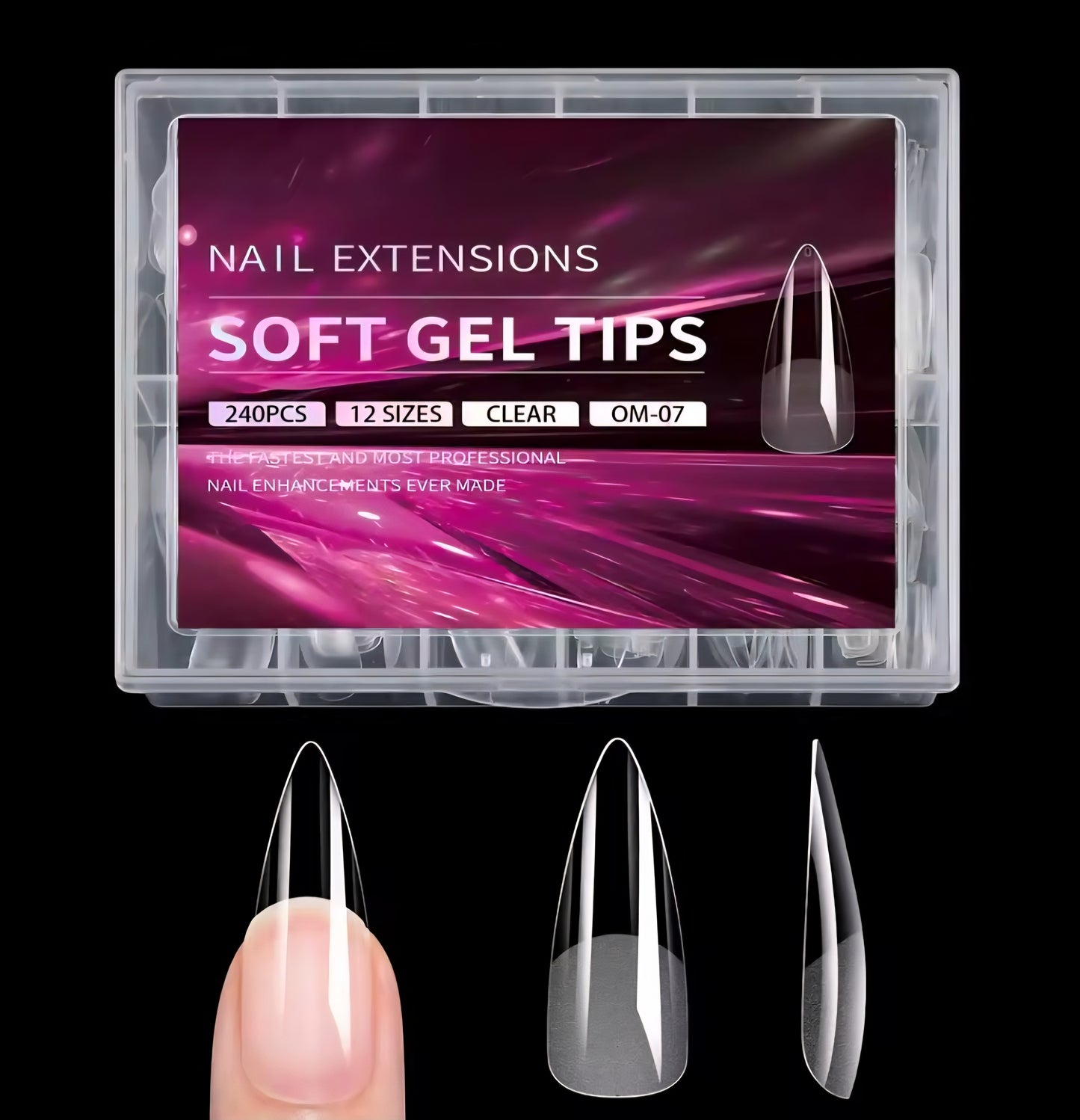 Soft Gel Tips Long Almond