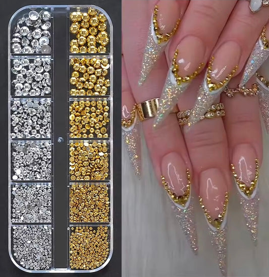 Pearl flat Mix Silver/Gold