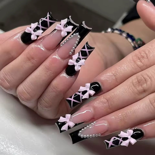 4 Pink Bows 3D CHARMS
