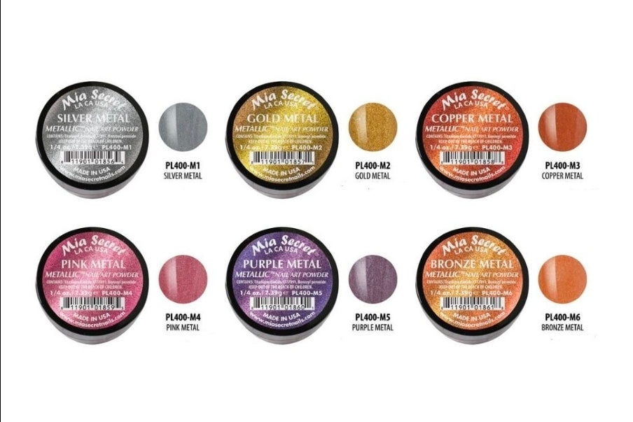 Powder collection 6 pcs " Metalic" Mia Secret