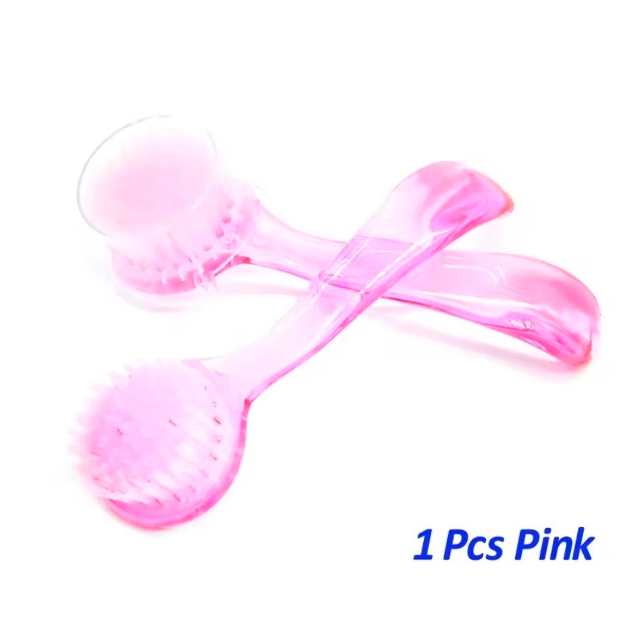 Nail brush manicure pink