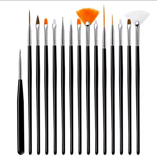 Nail art brush 15 pcs.